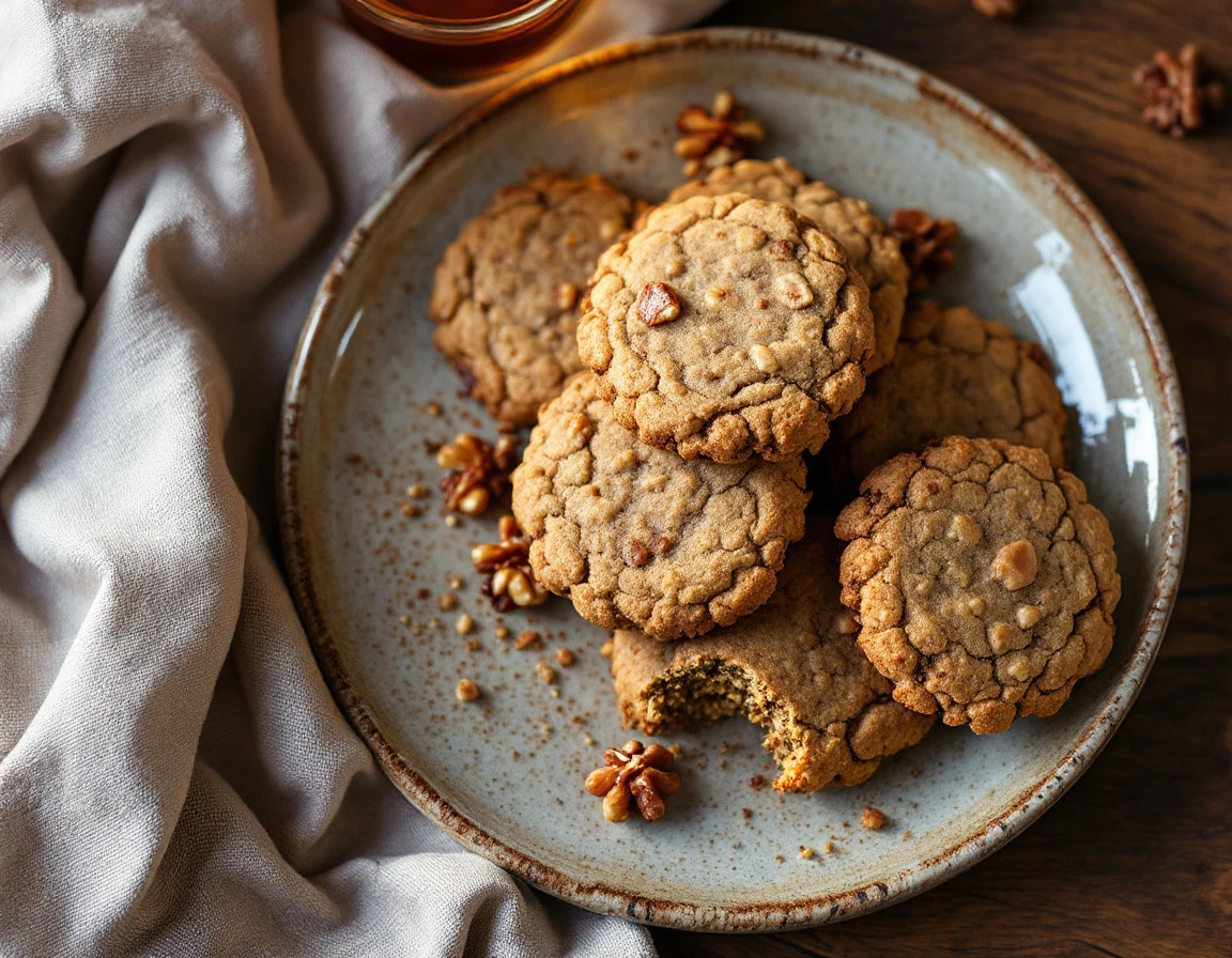Amaranth-Walnut Cookies with Brandy