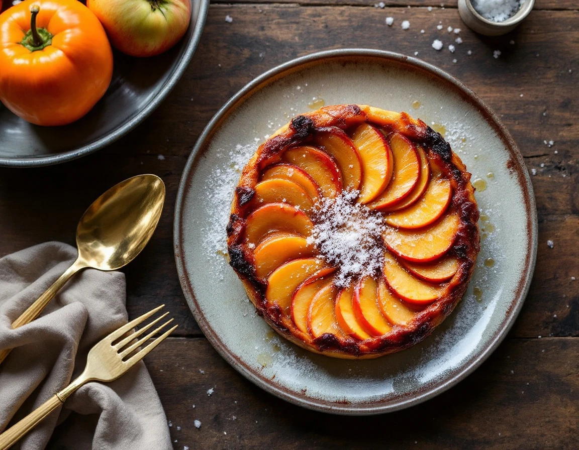 Apple and Persimmon Tarte Tatin