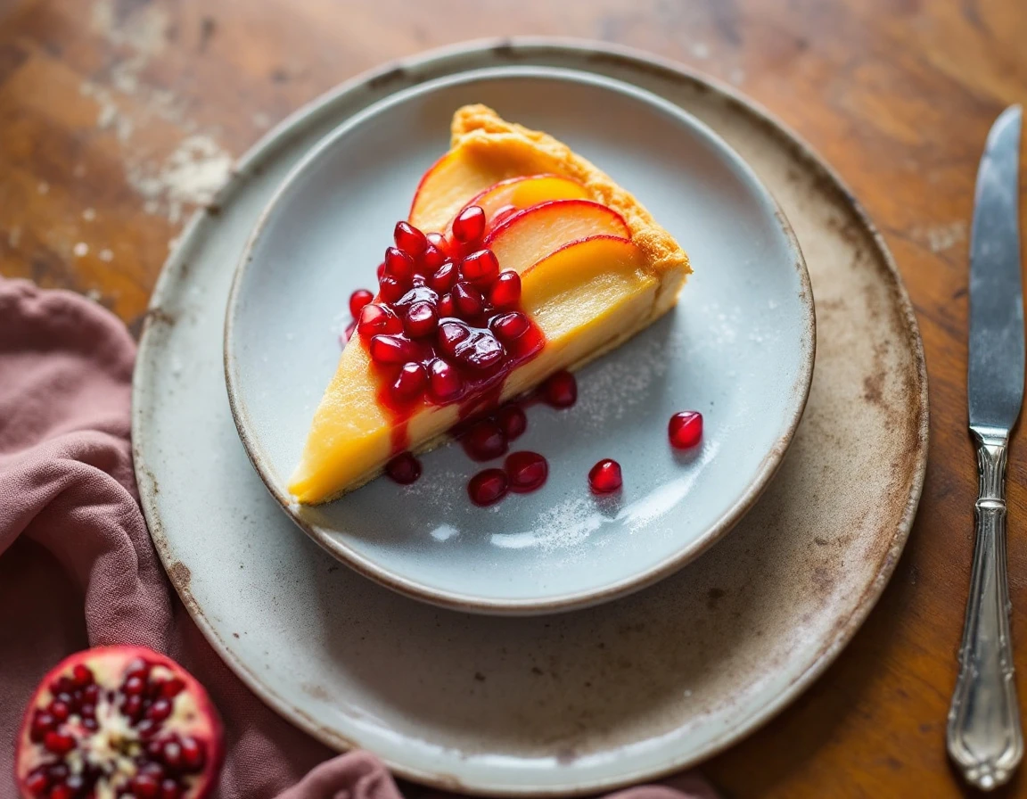 Apple and Pomegranate Tart Tartin