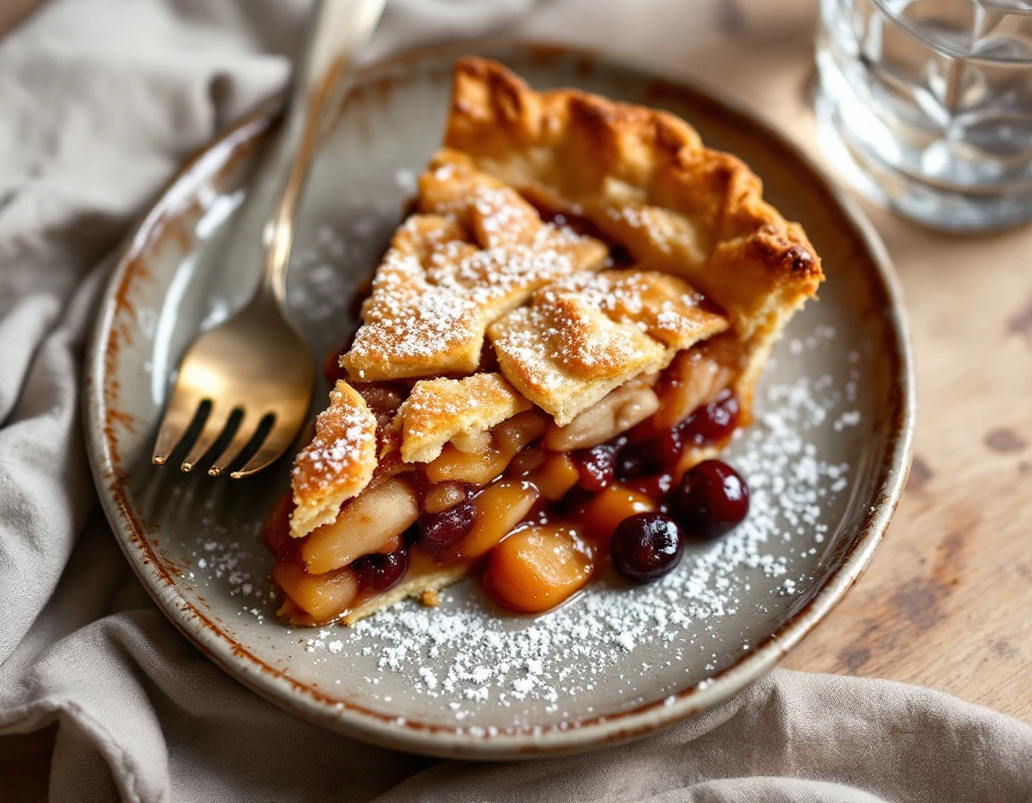 Apple Pie with Whisky-Soaked Cherries