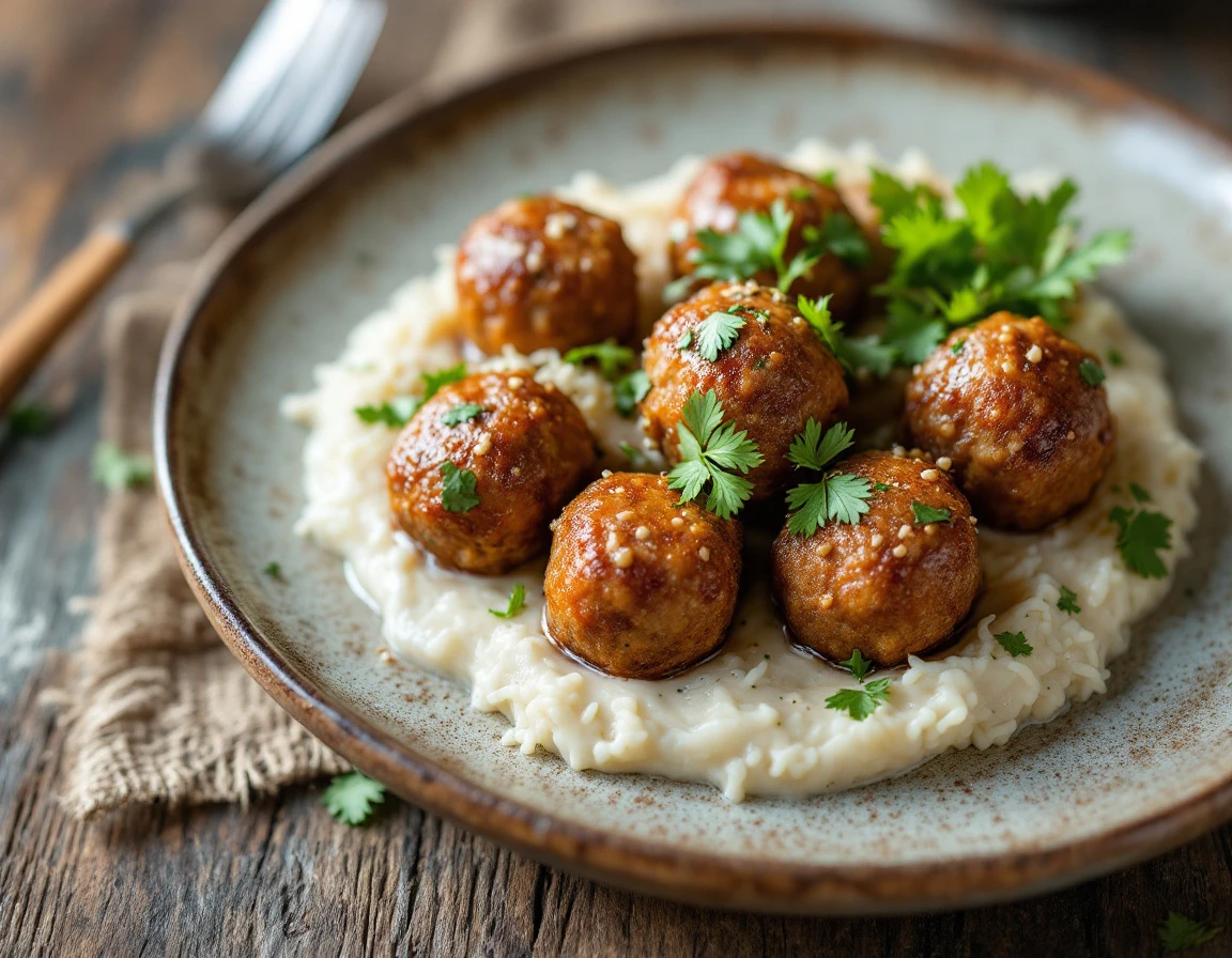 Asian Meatballs with Sesame Lime Dipping Sauce