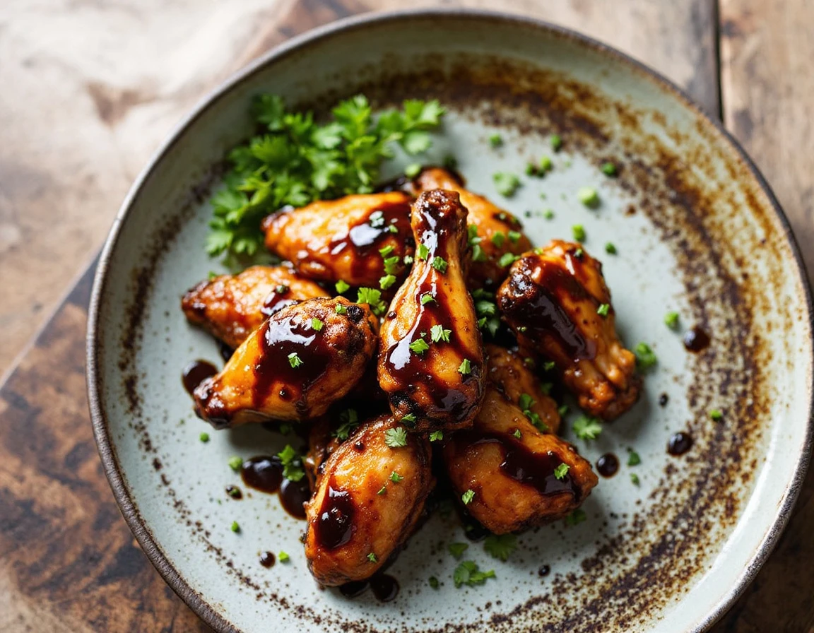 Balsamic Soy-Glazed Chicken Wings