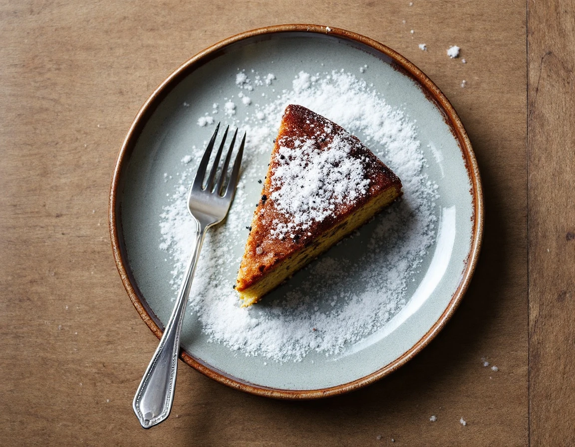 Black Sesame-Pear Tea Cake