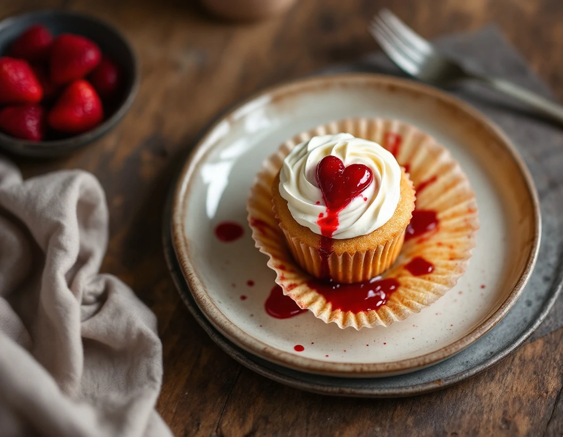 Bleeding Heart Cupcakes