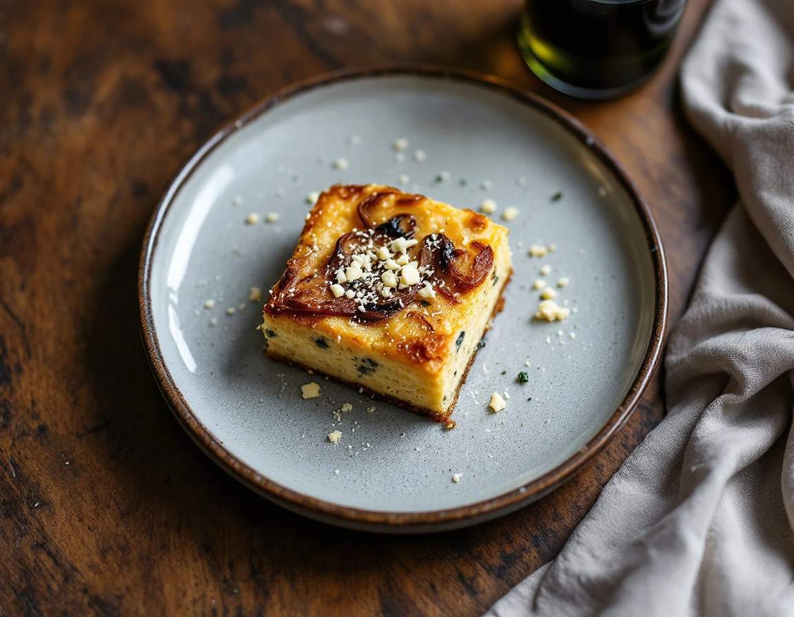 Blue Cheese and Caramelized-Onion Squares