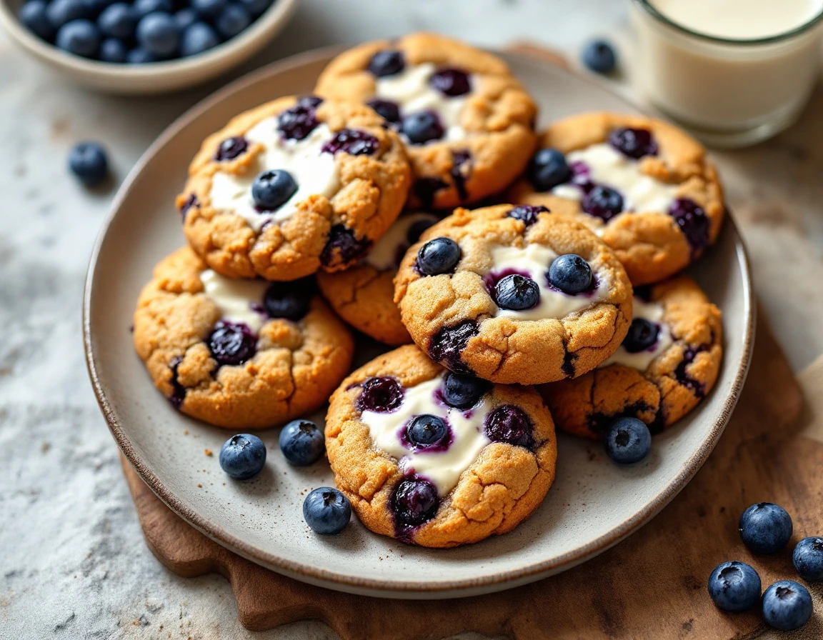Blueberry and Cream Cookies