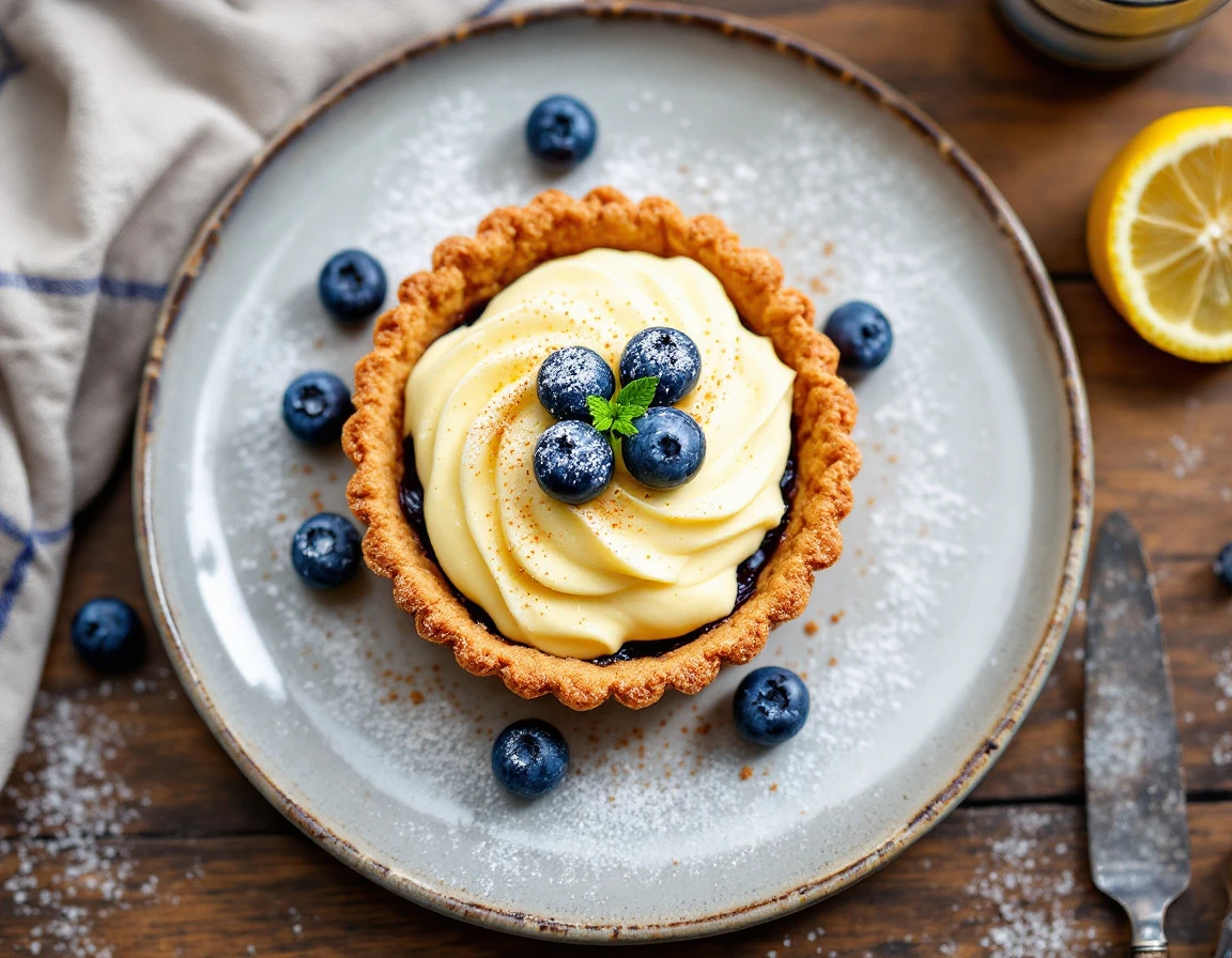 Blueberry Lemon Cream Tarts