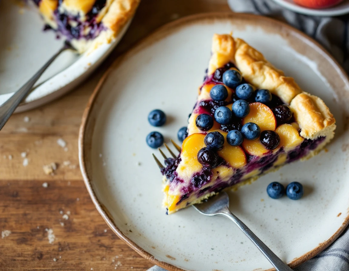 Blueberry Peach Slab Pie