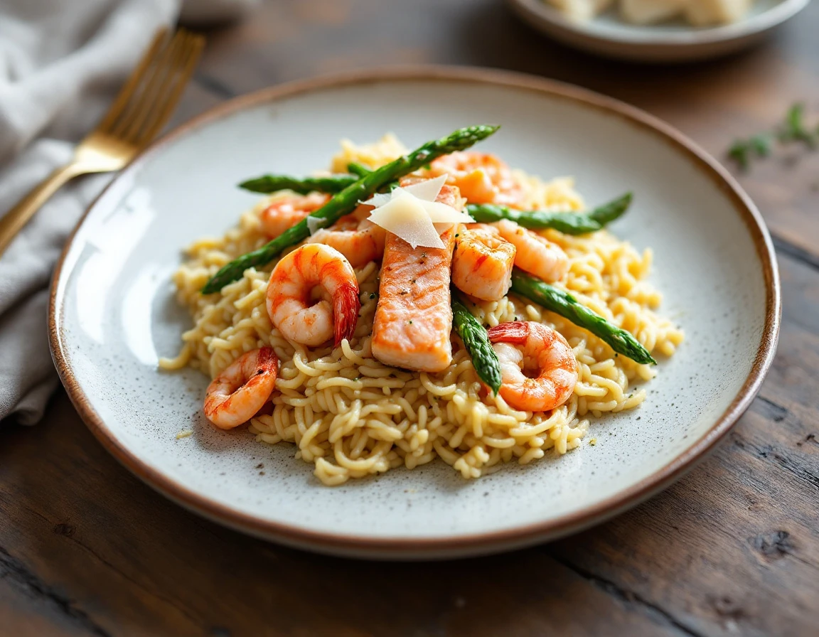 Salmon and Prawn Risotto